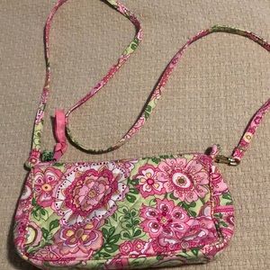 Vera Bradley Pink and Green Floral Mini Bag
